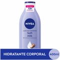 NIVEA Loção Hidratante Corporal  Soft Milk  Hidratação Profunda 400ml